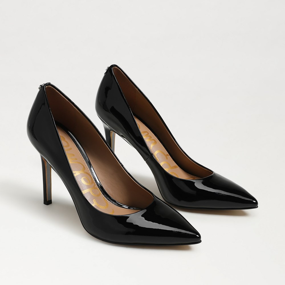 Hazel Pointed Toe Pump Black Patent | Sam Edelman