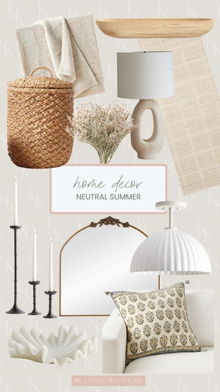 Home decor / home design / home styling / neutral decor / neutral home / arched mirror / grid rug / throw pillow / lamp / home finds 

#LTKstyletip #LTKSeasonal #LTKhome
