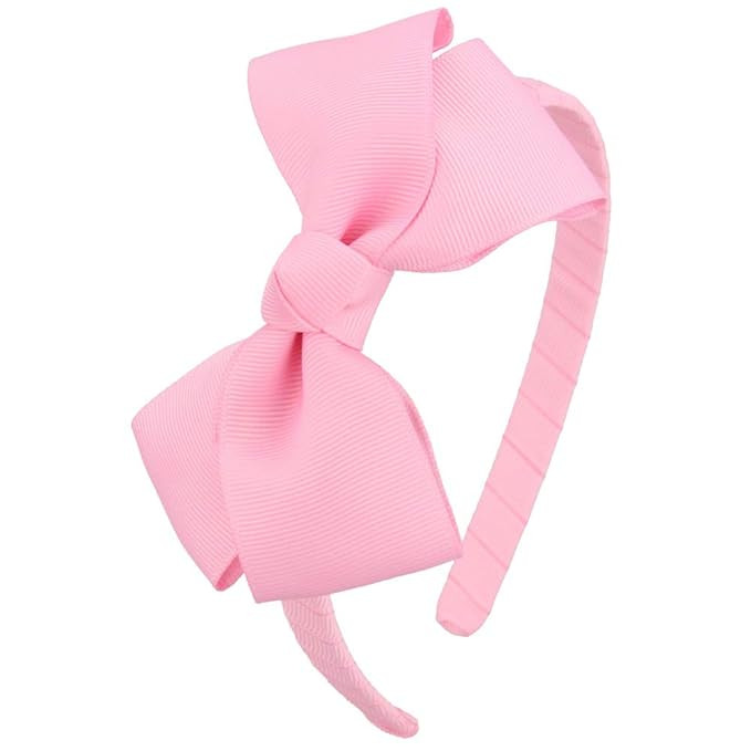 7Rainbows Fashion Cute Rose Pink Bow Headband for Girls Toddlers. | Amazon (US)
