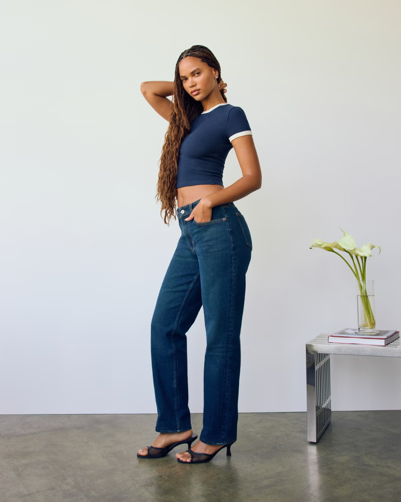 Curve Love High Rise 90s Relaxed Jean | Abercrombie & Fitch (US)