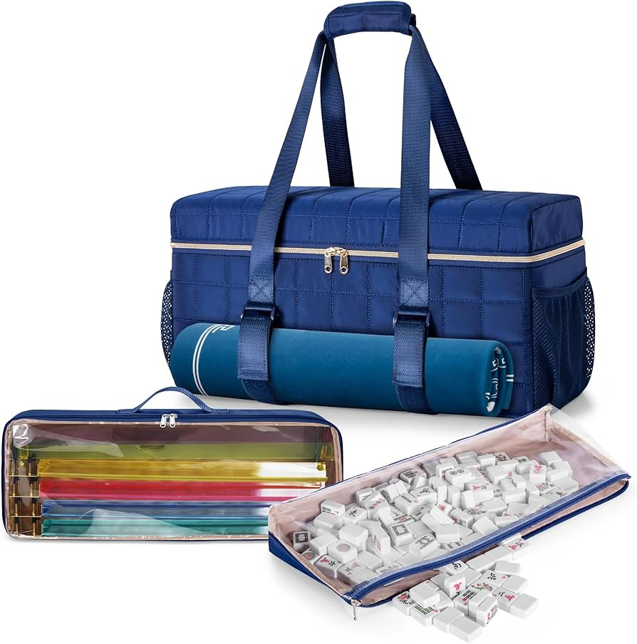 Teamoy 3 Pcs Empty Mahjong Bag, American Mahjong Set Bag with Tiles Bag and Racks & Pushers Bag, ... | Amazon (US)