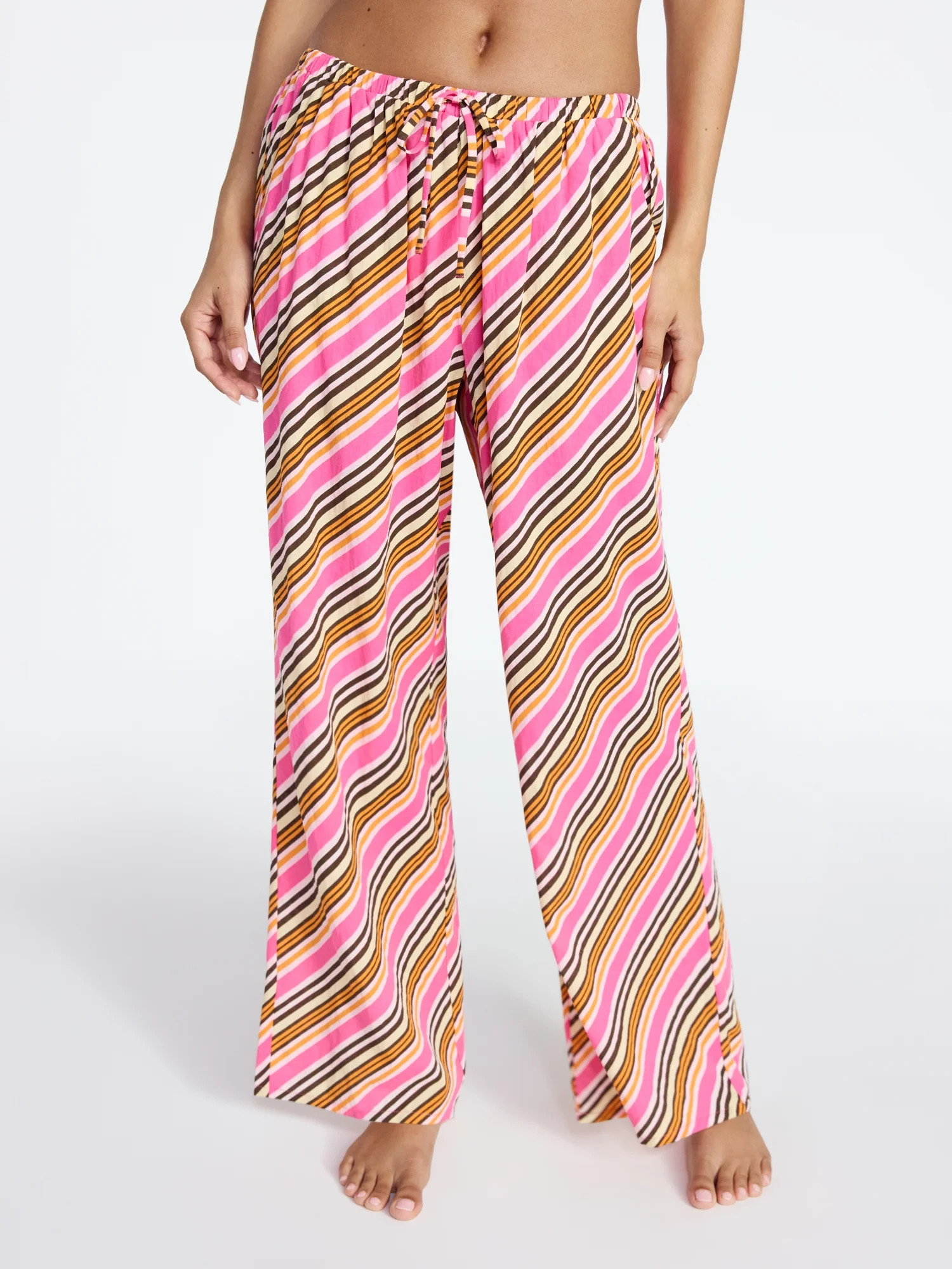 No Boundaries Wide Leg Pants Bikini Coverup, Women's XXS-XXL | Walmart (US)