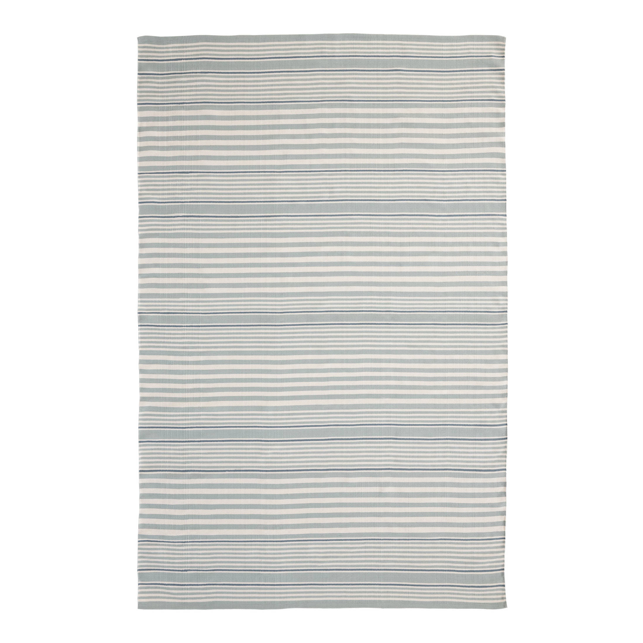 Rugby Stripe Light Blue Handwoven Indoor/outdoor Rug - 8x10 | Annie Selke