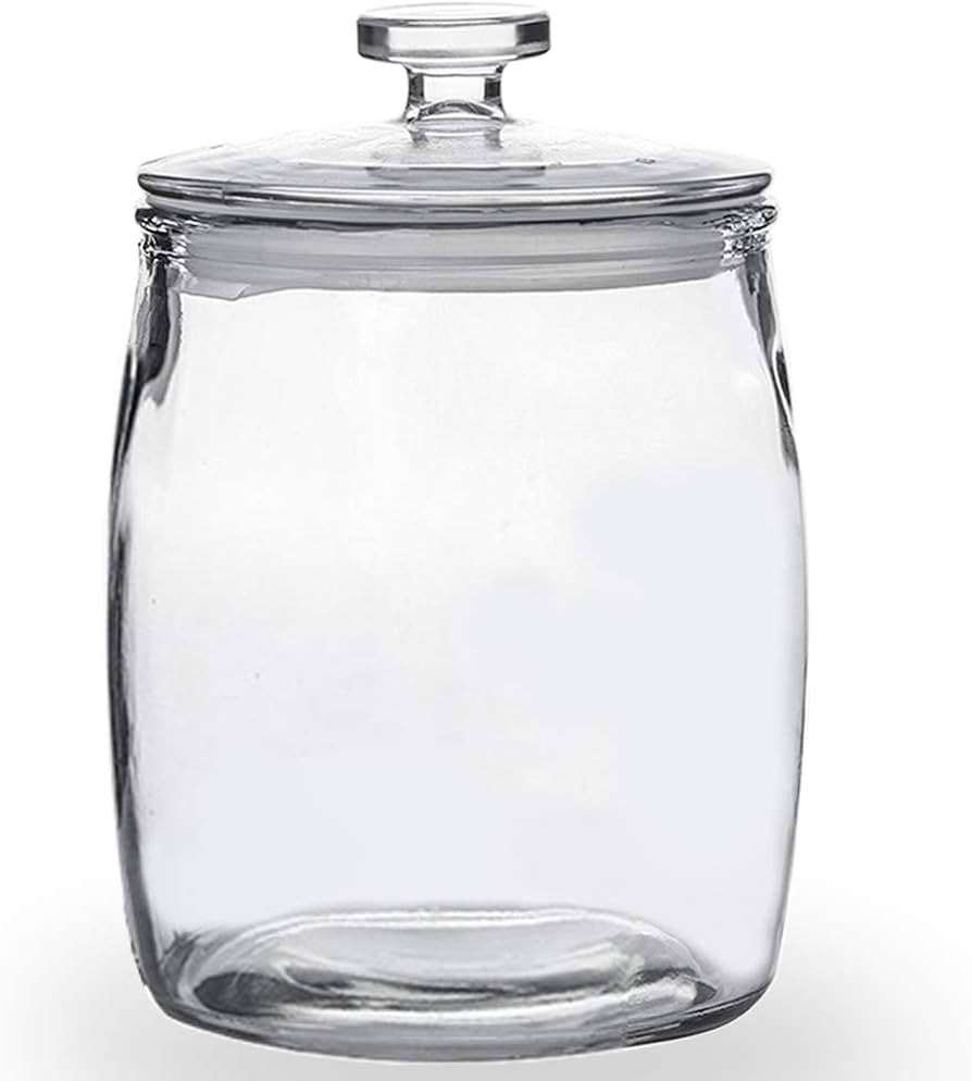 Folinstall Wide Mouth Apothecary Jar with Lid, 0.5 Gallon Glass Jar for Kitchen Storage and Laund... | Amazon (US)