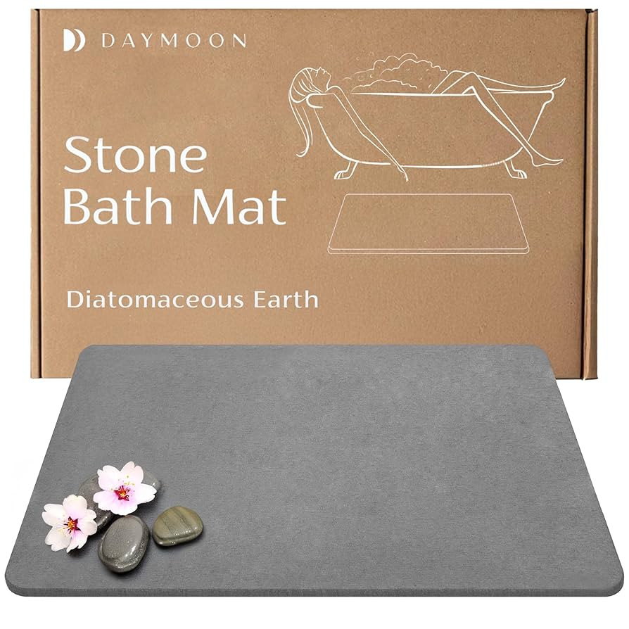 Day Moon™ Stone Bath Mat, Diatomaceous Earth Shower Mat, Non-Slip Super Absorbent Quick Drying ... | Amazon (US)