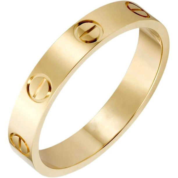 OSLEI Love Friendship Ring 18k Titanium Steel Promise Ring Wedding Band Jewelry Birthday Gifts fo... | Walmart (US)