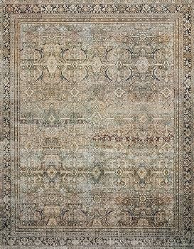 Loloi II Layla Collection LAY-03 Traditional Olive/Charcoal 7'-6" x 9'-6" Area Rug | Amazon (US)