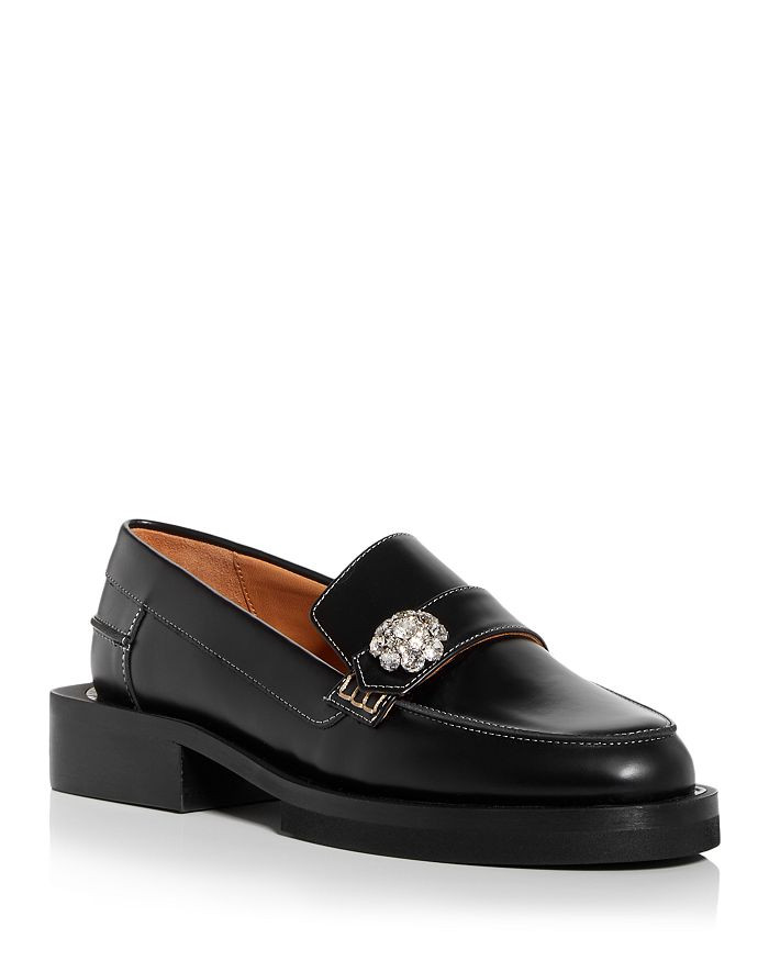 Women's Jewel Embellished Moc Toe Loafers | Bloomingdale's (US)
