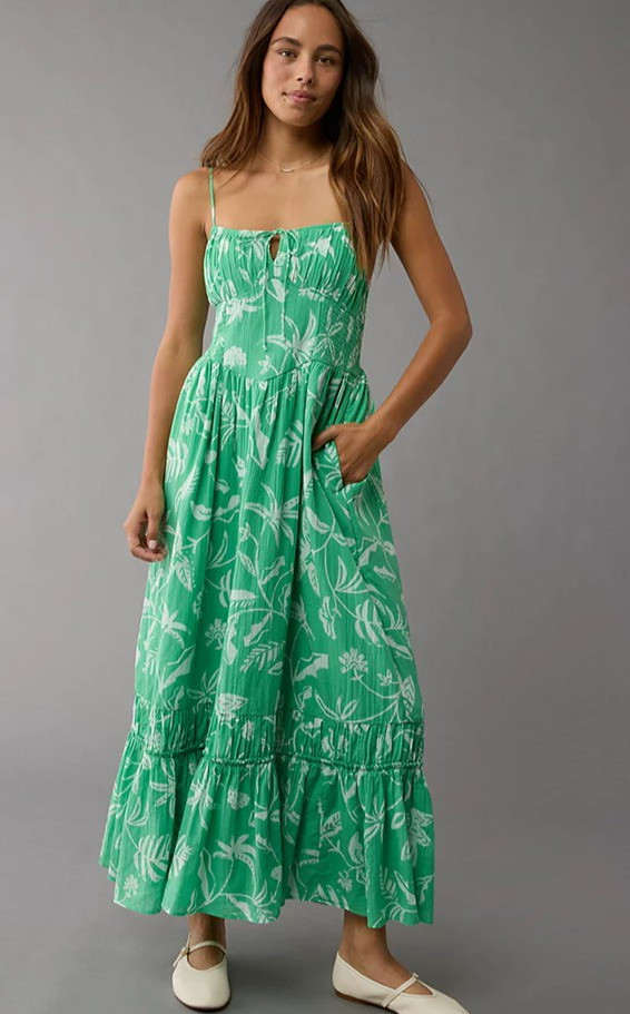 This American Eagle is giving major Free People vibes for a fraction of the cost. It’s a great bump-friendly option for summer as well. Elevated Mom Style | Summer Maxi Dress | Casual Summer Dress | Church Dress | American Eagle Summer | Bump-friendly Dress | 19 weeks#LTKBump#LTKFindsUnder50#LTKSeasonal

#LTKSummerSales #LTKFindsUnder100 #LTKStyleTip