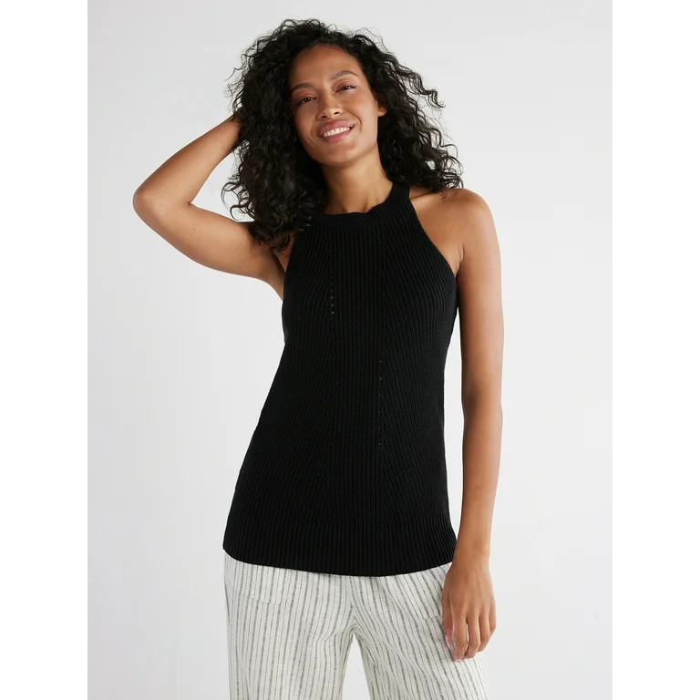 Time and Tru Women's Halter Sweater Tank Top, Sizes XS-XXXL | Walmart (US)