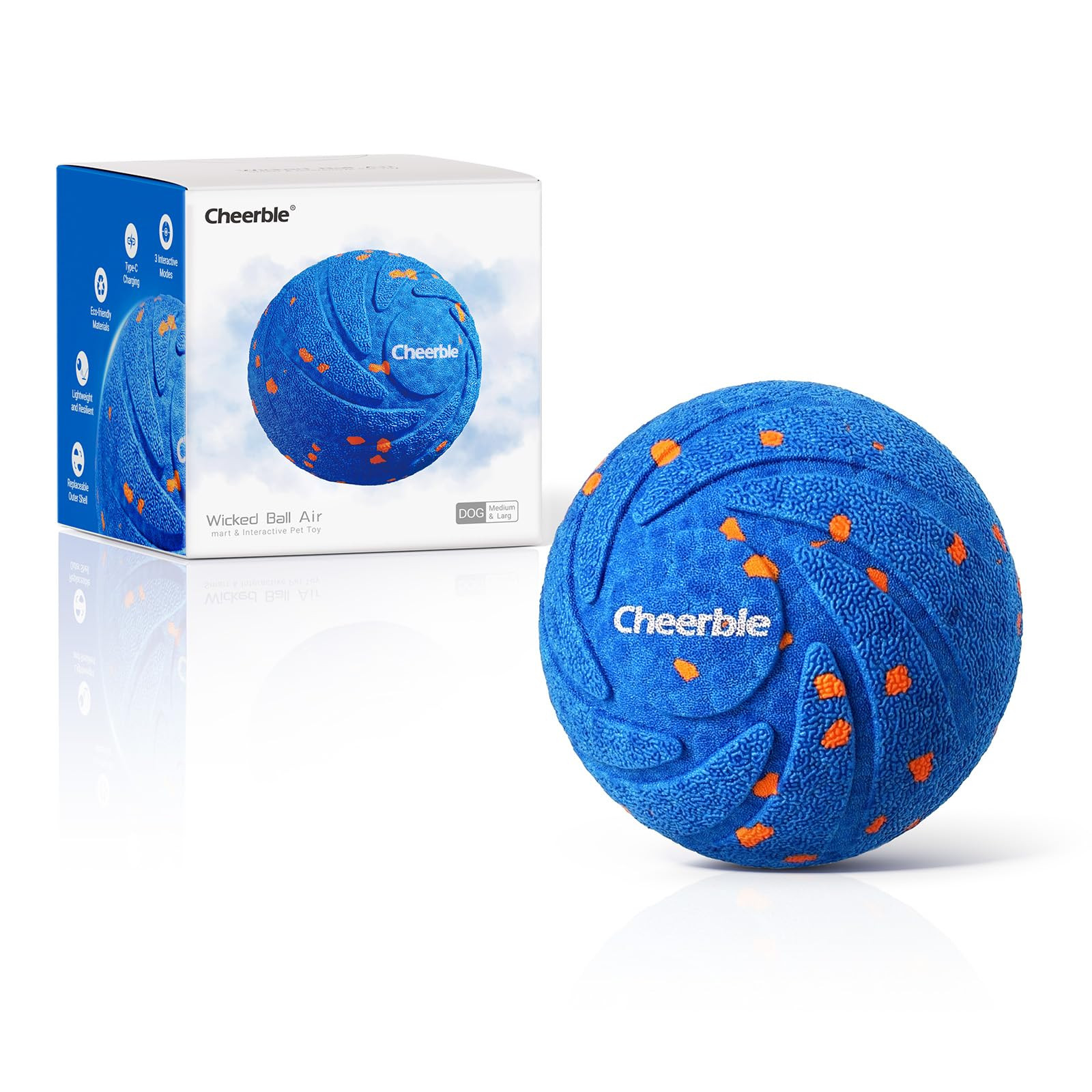 Cheerble Smart Interactive Dog Toy, Wicked Ball AIR, Automatic Moving, Bouncing, and Rotating, E-... | Amazon (US)