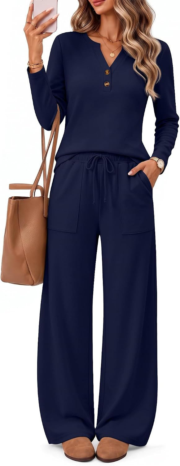 Huukeay Women 2-Piece Lounge Sets Fall Travel Airport Outfit | Amazon (US)