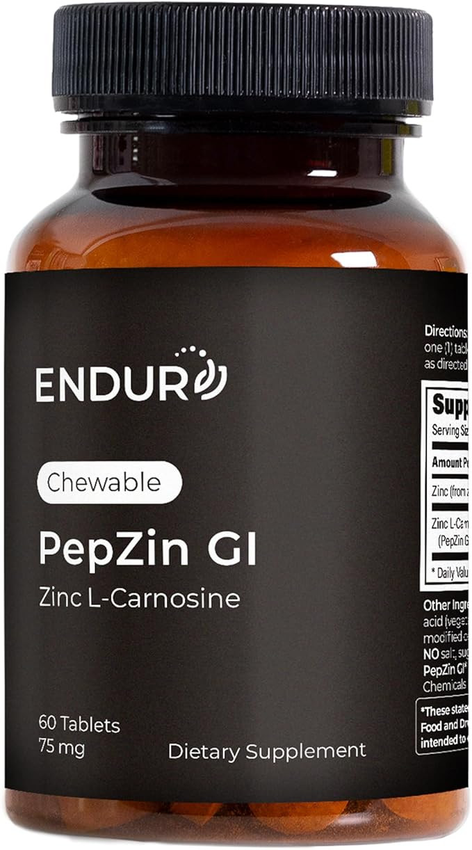 Endur PepZinGI ZINC-CARNOSINE Chewables, Digestive Supplement, Gentle & Effective Formula for Dig... | Amazon (US)