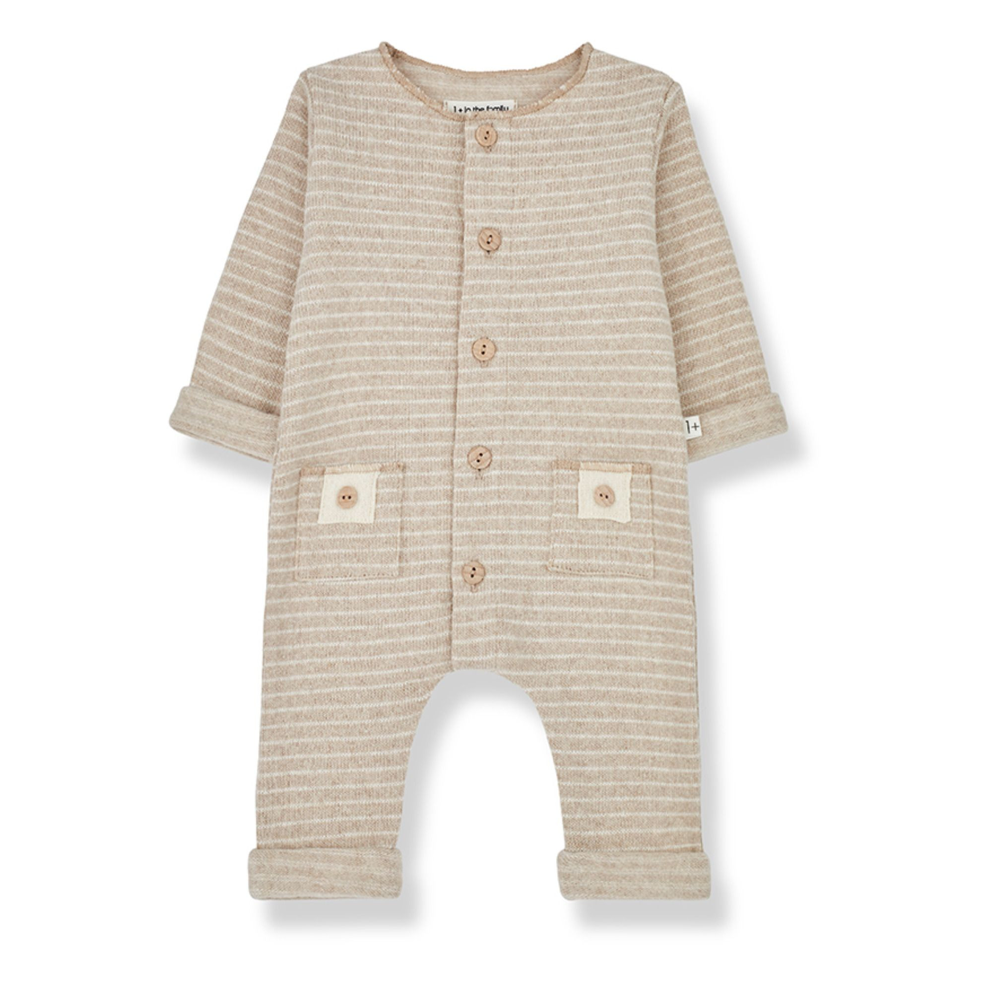 Combinaison Matière Recyclée Rayée Achille | Beige | Smallable