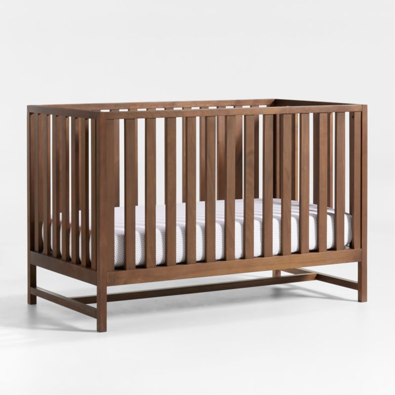 Taylor Walnut Convertible Baby Crib + Reviews | Crate & Kids | Crate & Barrel