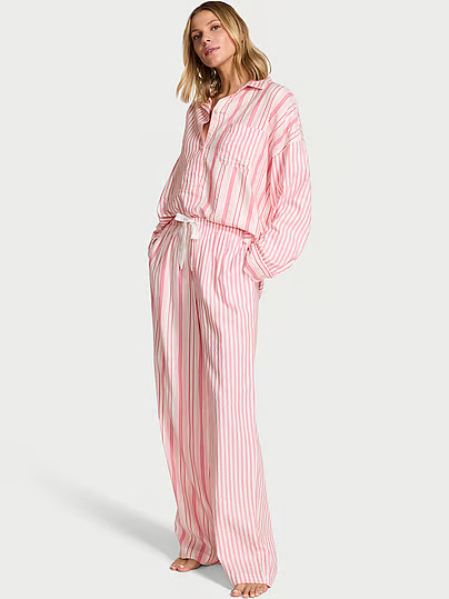 Flannel Oversized Long Pajama Set, Print, Largereg - Women's Sets - Victoria's Secret | Victoria's Secret (US / CA )