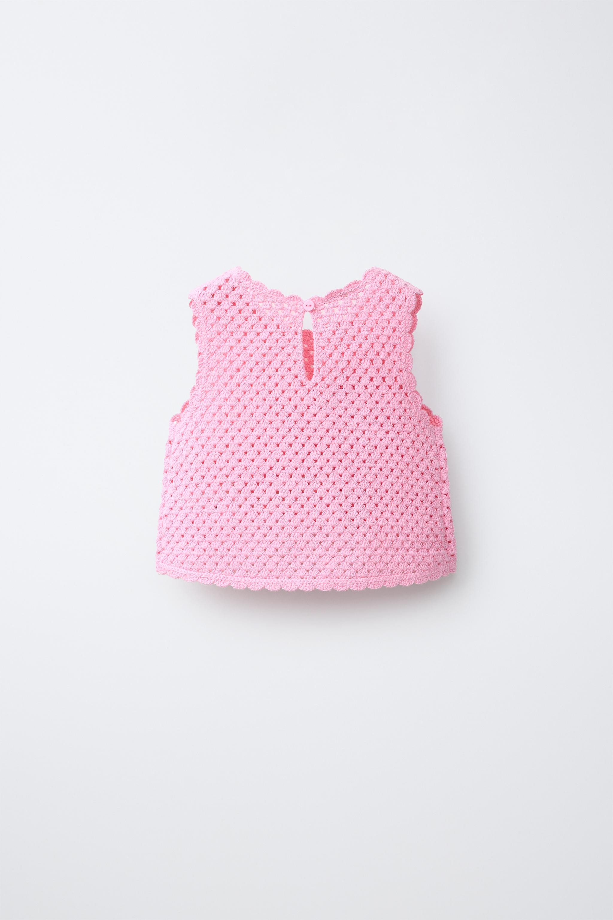 SEA MOTIF CROCHET KNIT TOP | Zara US