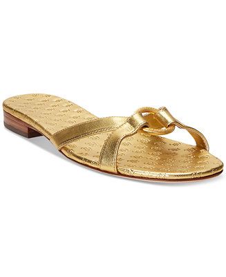 Lauren Ralph Lauren Women's Emmy Slide Flat Sandals - Macy's | Macy's