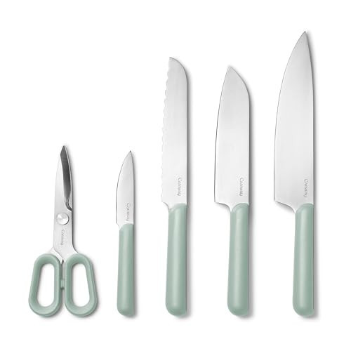 Caraway 5 Piece Knife Set - Premium German Steel Blade Kitchen Knives - Ergonomic Handles - No Microplastics - Mist | Amazon (US)