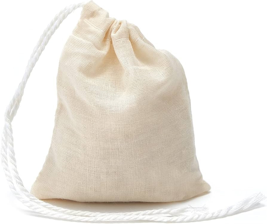 LOOKSGO 25 Pcs 3x4 Inch Muslin Bag Sachet Bag for Party Wedding Home Supplies Cotton Drawstring B... | Amazon (US)