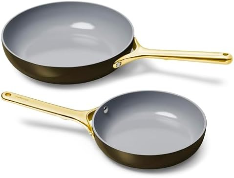 Caraway Fry Pan Duo - Nonstick Ceramic Frying Pan (8" & 10.5”) - Non Toxic, PTFE & PFOA Free - ... | Amazon (US)