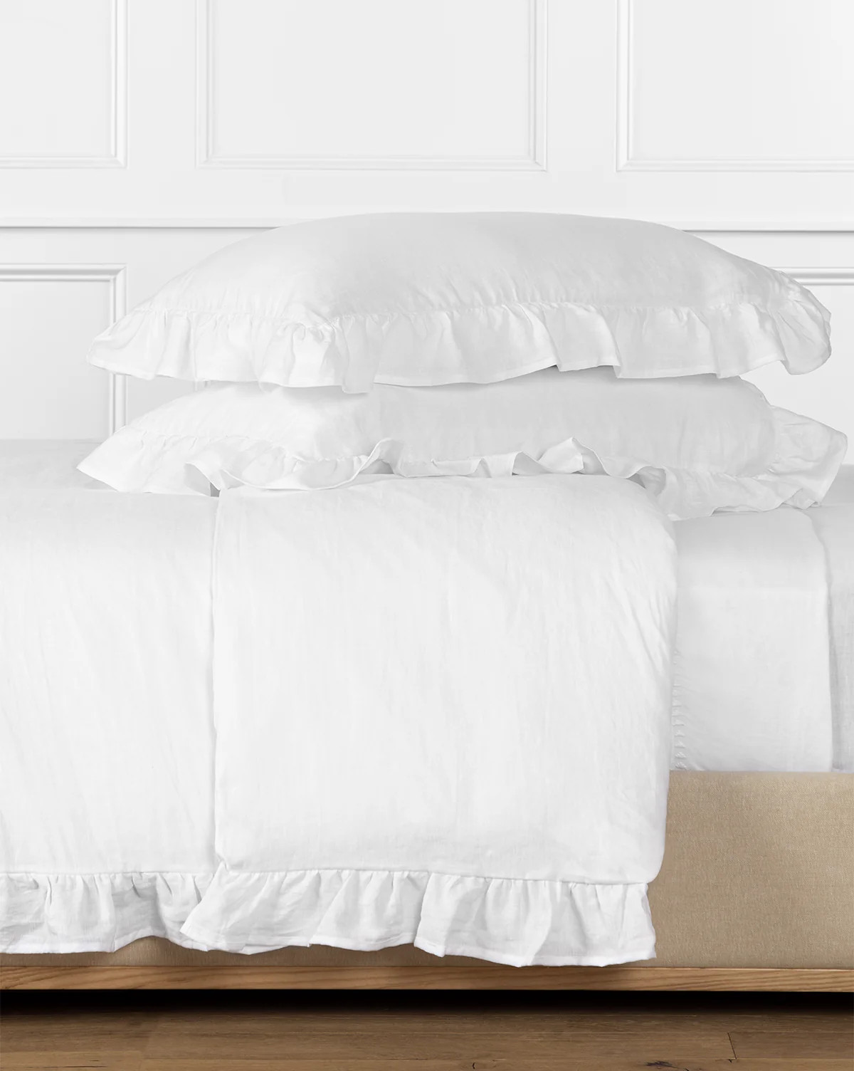 Ruffle White Linen Duvet Cover | McGee & Co. (US)