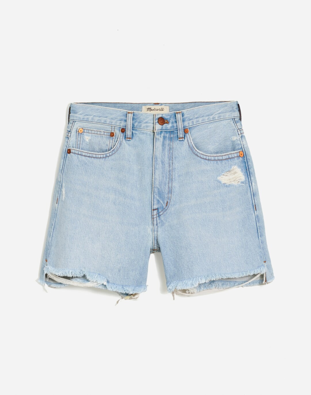 Relaxed Mid-Length Denim Shorts in Wengler Wash: Step-Hem Edition | Madewell