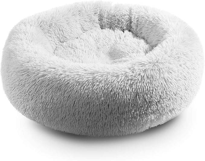Hollypet Self-Warming Donut Pet Bed Luxury Cozy Nest Sleeping Bed Round Faux Fur Bed for Cats and... | Amazon (US)