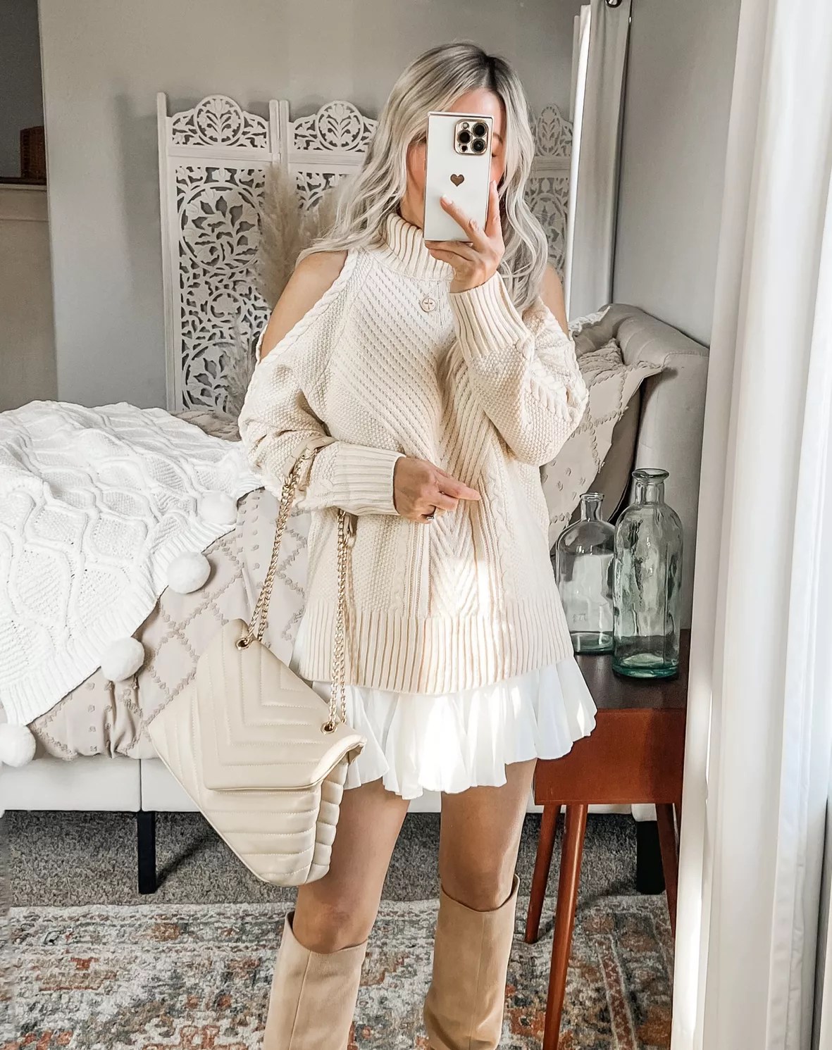 Ruffle Cold Shoulder Sweater curated on LTK in 2023