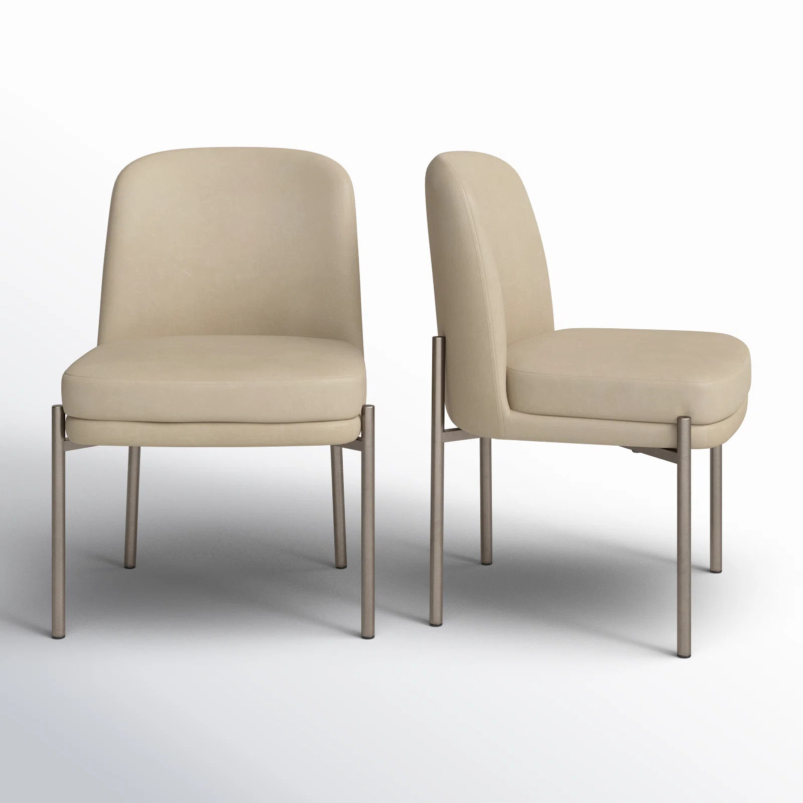 Rothschild Linen Blend Metal Side Chair Dining Chair (Set of 2) | Joss & Main