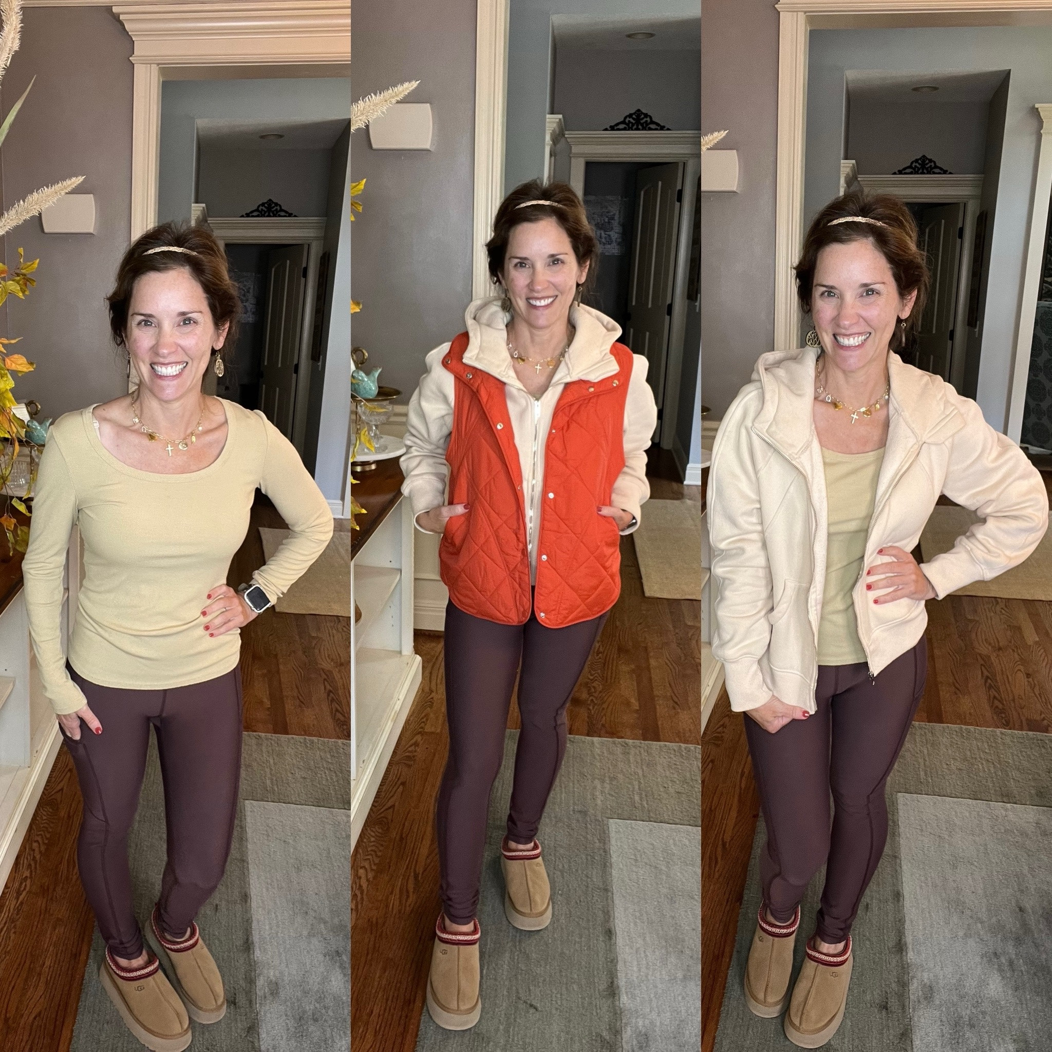 This time of year is all about the layers!  Love these lined leggings make it perfect for cooler temps. 

Wearing a small in all  

Crazy Busy Mama 

#LTKFindsUnder50 #LTKStyleTip #LTKOver40