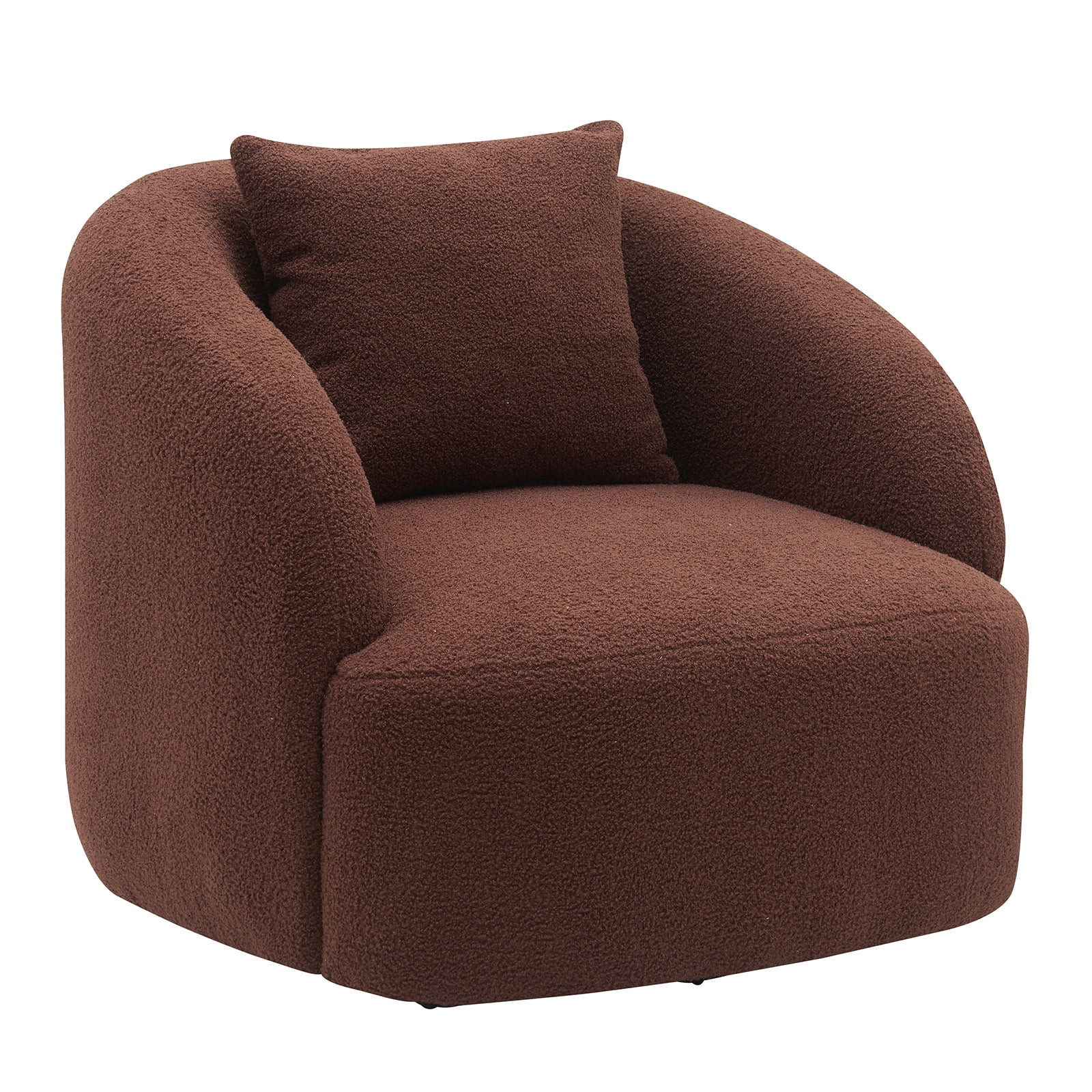INZOY Swivel Barrel Chair Velvet Mordern Accent Chair, Swivel Round Chair Comfy Sherpa Swivel Cha... | Walmart (US)