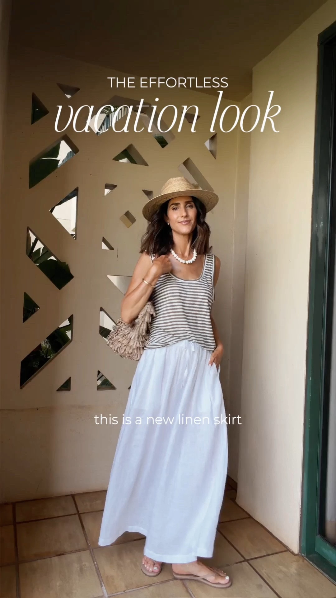 Effortless vacation look from @Aritzia 
I’m just shy of 5-7” wearing the size S tank (runs oversized) and size small skirt! Sandals in the color coco butter! #stylinbyaylin #outfit #vacationstyle

#LTKootd #LTKgrwm #LTKSeasonal