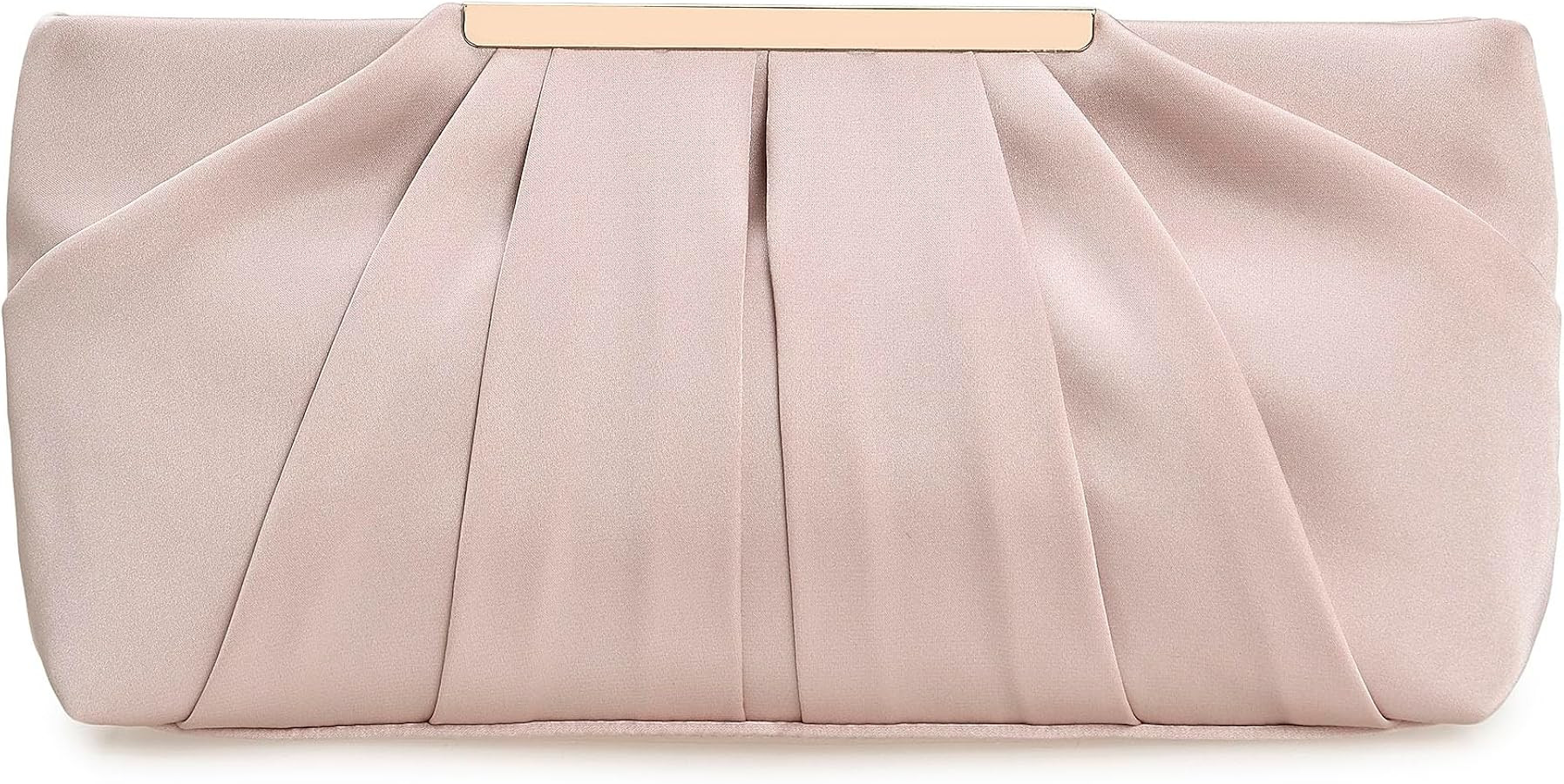 CHARMING TAILOR Clutch Evening Bag Elegant Pleated Satin Formal Handbag Simple Classy Purse for W... | Amazon (US)