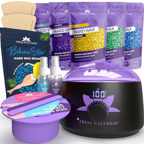 Tress Wellness Deluxe Waxing Kit for Brazilian Wax - Easy to Use - For Sensitive Skin - Digital Display | Amazon (US)