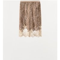 Zara - Sequin Lace Skirt - Copper - S - Woman | Zara US