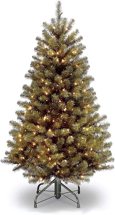 National Tree Company 4.5 ft Pre-Lit North Valley Spruce Artificial Christmas Tree, 200 Clear Lig... | Amazon (US)