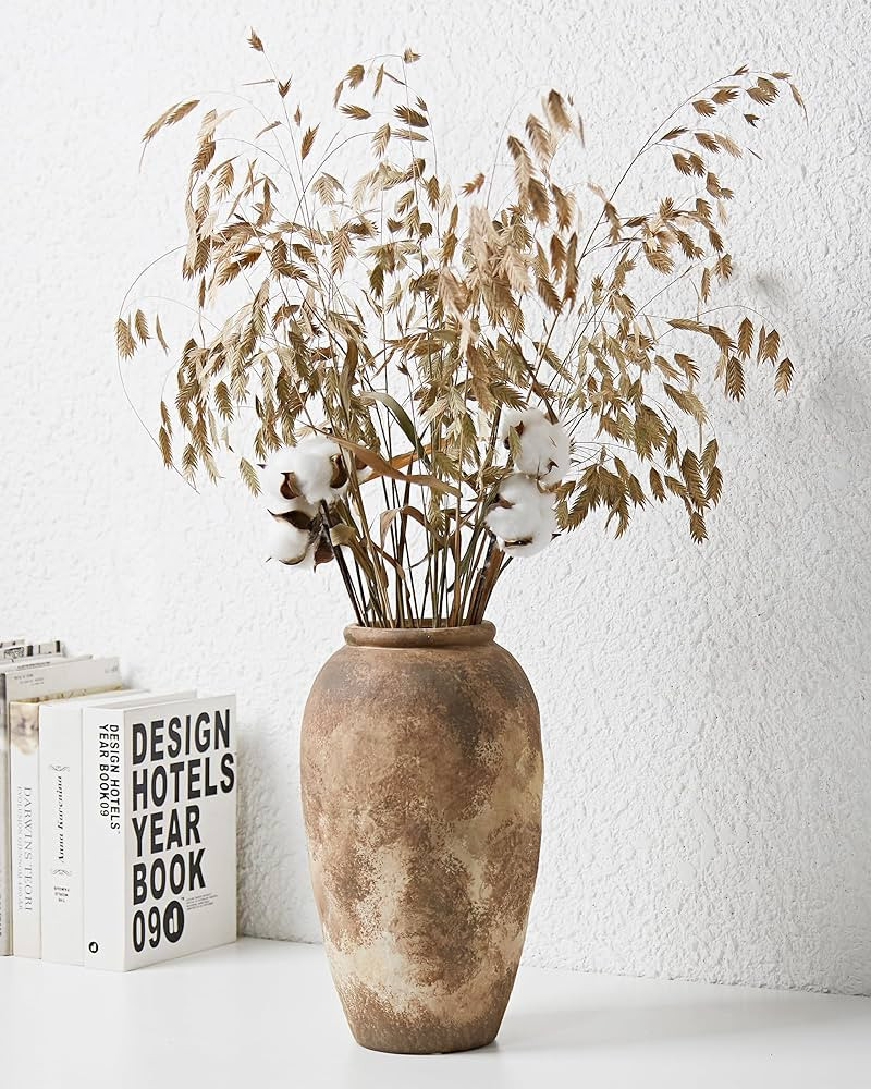 Wabi-Sabi Large Tall Ceramic Vase,12.2x7.48 in Handmade Rustic Ceramic Flower Vase, Roho Large De... | Amazon (US)