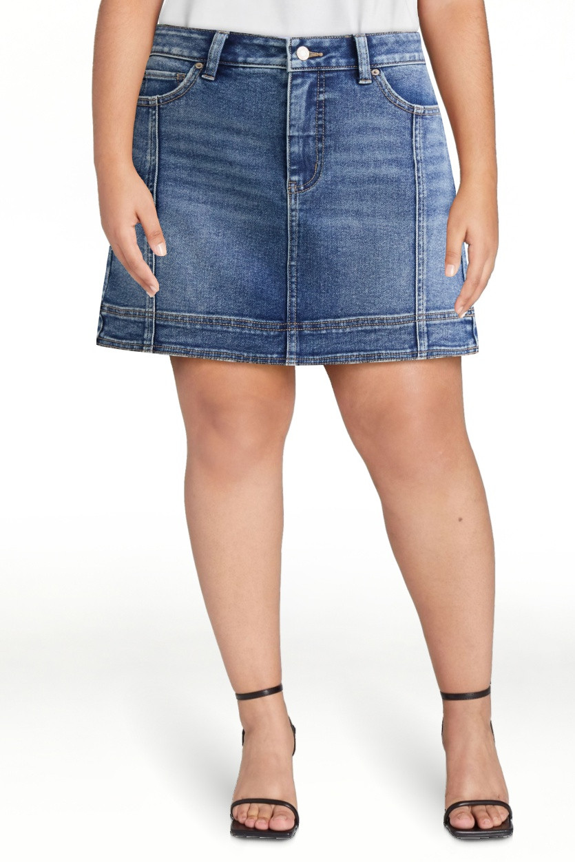 Time and Tru Women's Denim Mini Skirt, Sizes 4-20 | Walmart (US)