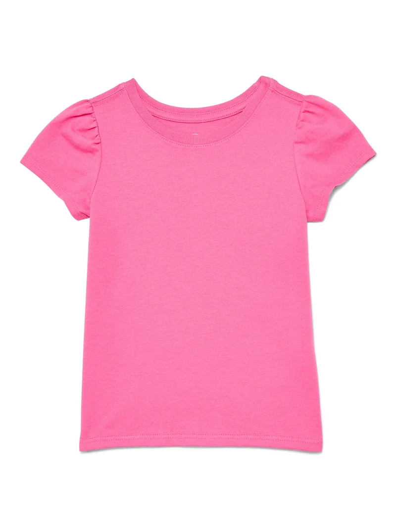 Wonder Nation Toddler Girls Tee with Short Sleeves, Sizes 18M-5T | Walmart (US)