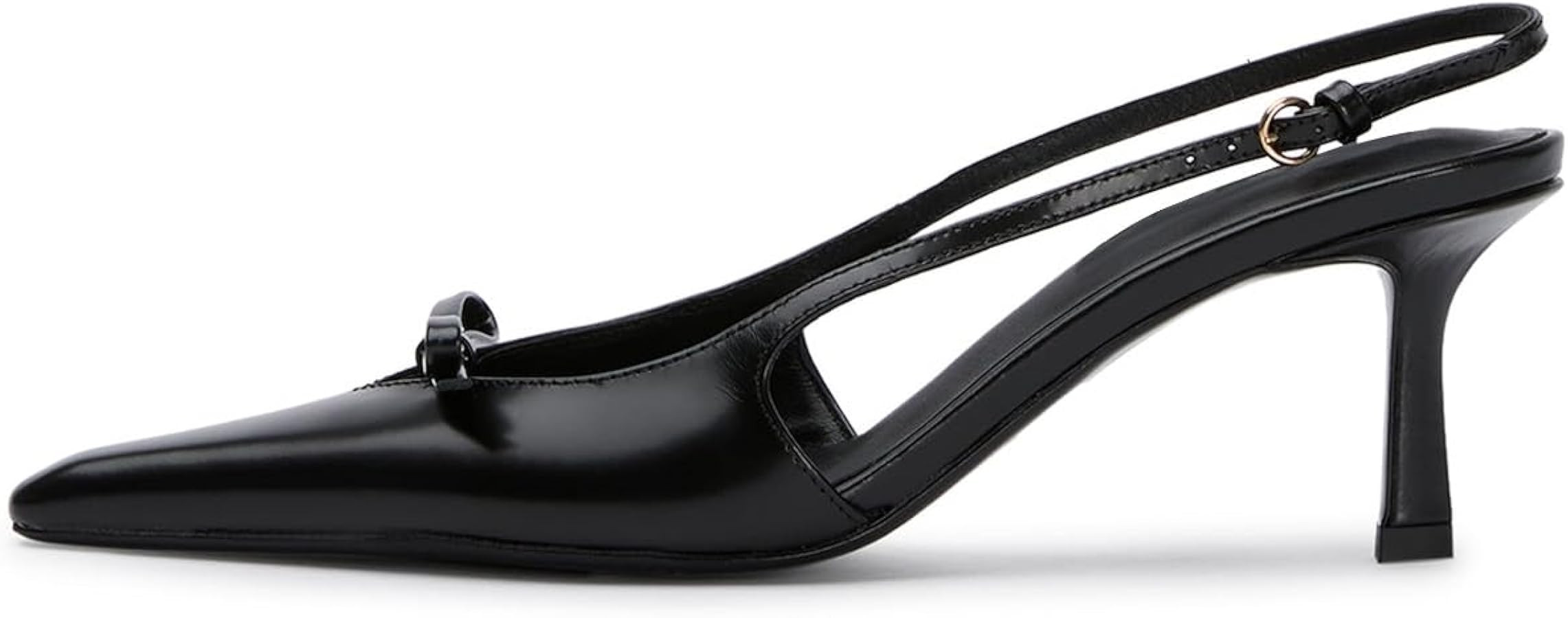 MAVMAX Slingback Heels for Women Bow Pointed Close Toe Stilettos High Kitten Heels Pumps Dress Pa... | Amazon (US)