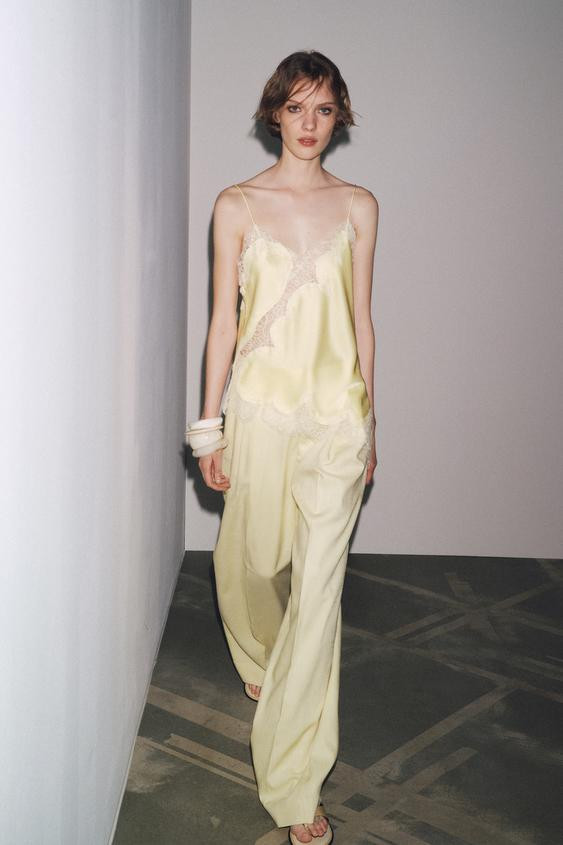 ZW COLLECTION LACE CAMISOLE TOP | Zara UK