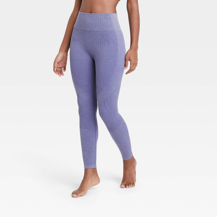 Women's High-Rise Ribbed Seamless 7/8 Jeggings - JoyLab™ | Target