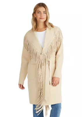 Women's Fringe Wool Trench Coat | Belk