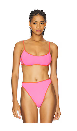 Zella Bikini Top in Bubblegum & Grapefruit | Revolve Clothing (Global)