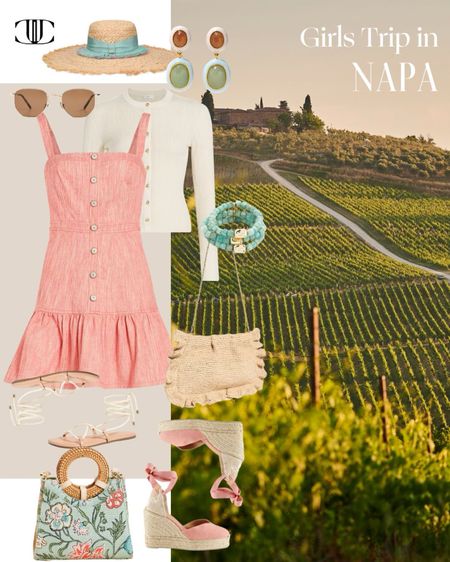 A perfect outfit for a girl’s trip to Napa Valley. 

Linen dress, cardigan, espadrilles, sunglasses, sun hat, sandals, travel outfit, travel look, summer look, summer outfit, bag, top handle bag, cross body bag  

#LTKtravel #LTKstyletip #LTKover40