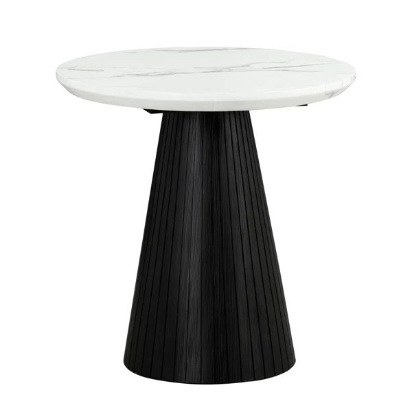 Housel Faux Marble Round End Table | Wayfair North America