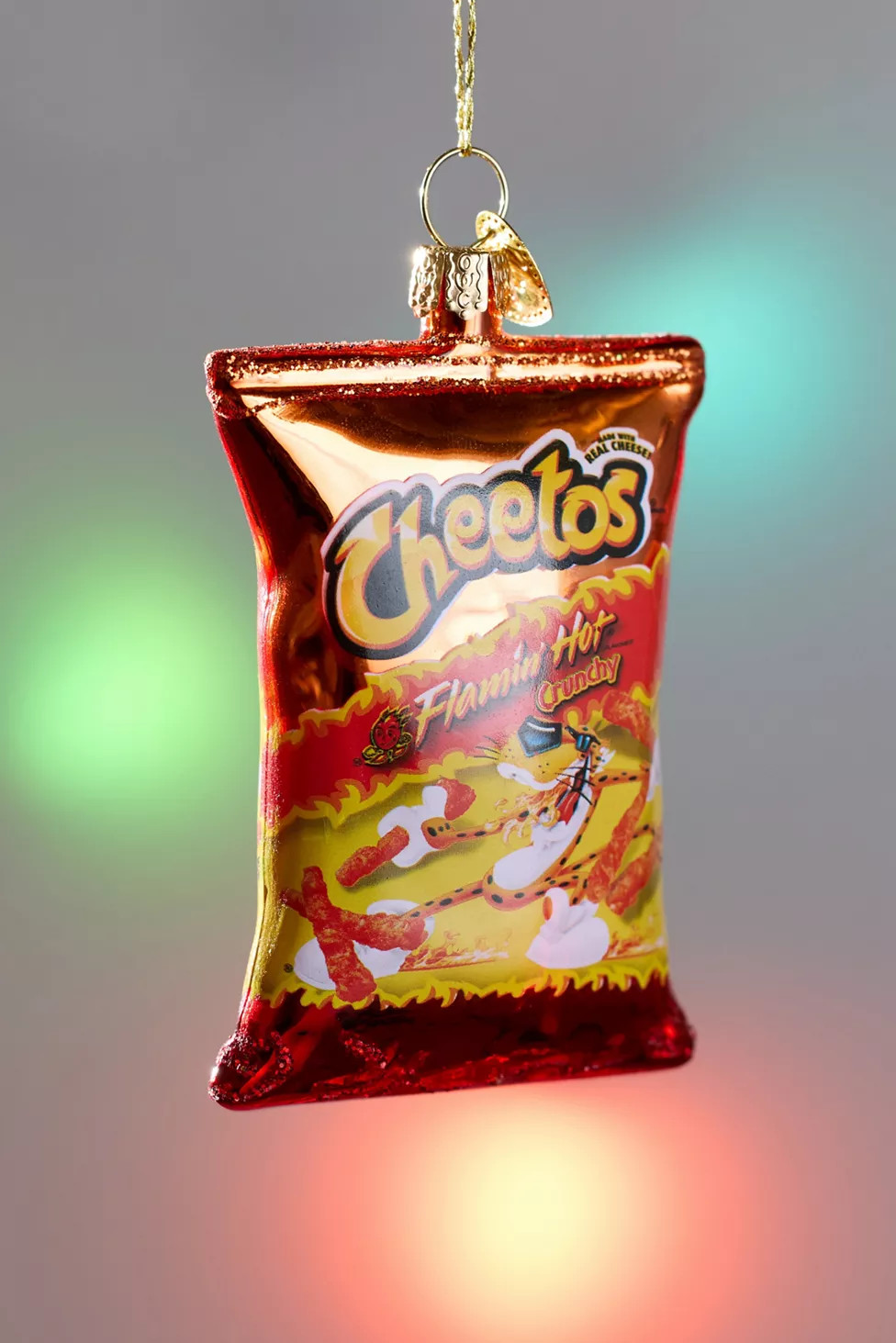 Flamin' Hot Cheetos Glass Ornament | Urban Outfitters (US and RoW)