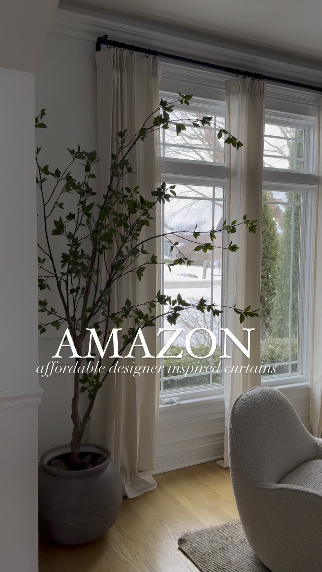 Amazon home find! These curtains are a designer look for less and such an incredible price point too. I love the pinch pleated design and how they hang perfectly. @amazon #amazonhome #founditonamazon #amazon #curtains #livingroom 

#LTKHome #LTKSaleAlert #LTKWatchNow