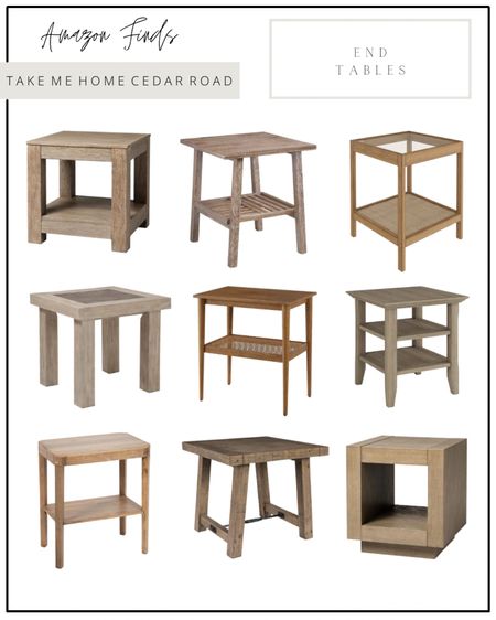 AMAZON FINDS - end tables 

So many great side table finds!!

End table, side table, living room,
Living room table, amazon home, Amazon finds 

#LTKsalealert #LTKhome